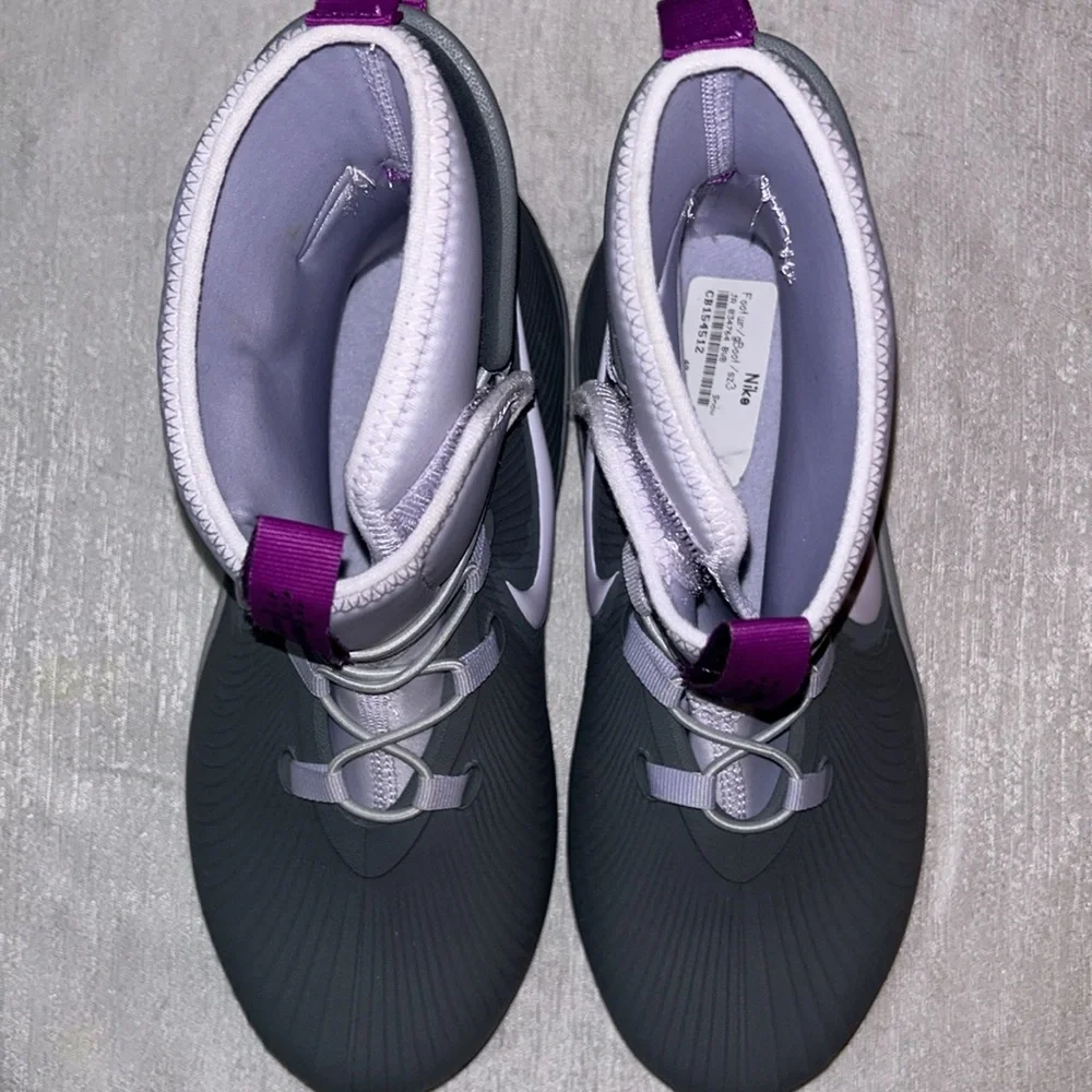 Nike Youths ‘Binzie’ Smoke Grey Violet High-Top Sneakers Size 3Y